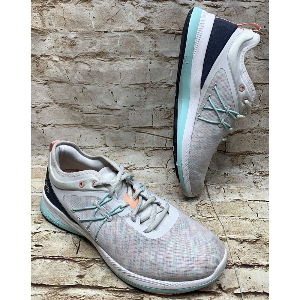 Ryka Dynamic Pro Women’s Grey Training Shoes  White Green Pink Size 9.5 M Medium